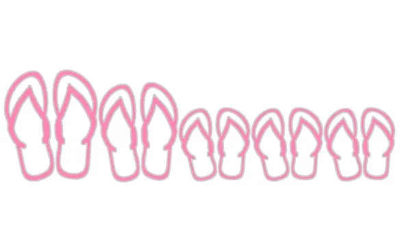 908 Flip Flop Family  12" x 4"