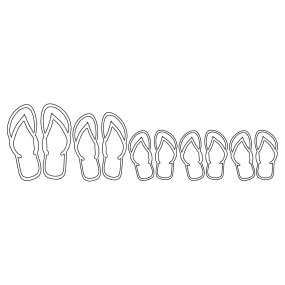 908 Flip Flop Family  12" x 4"