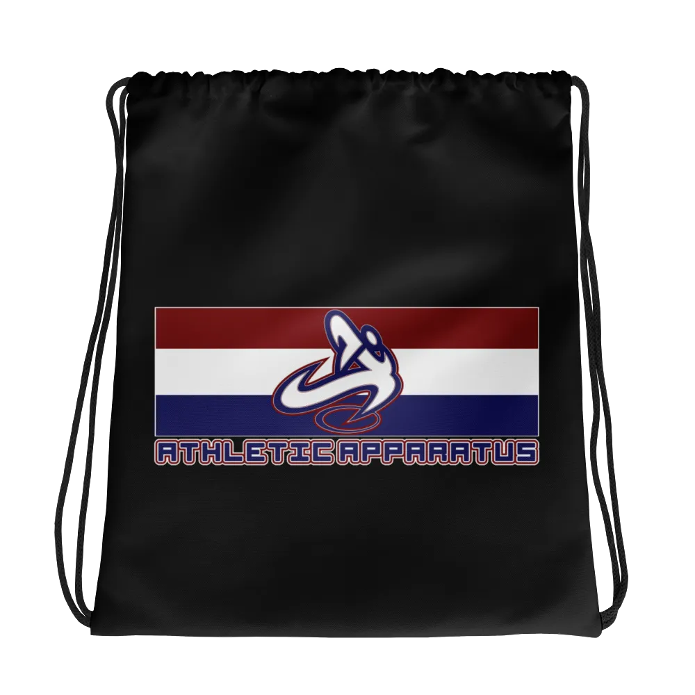 Athletic Apparatus Black rwb logo Drawstring bag