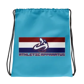 Athletic Apparatus Blue 7 rwb logo Drawstring bag