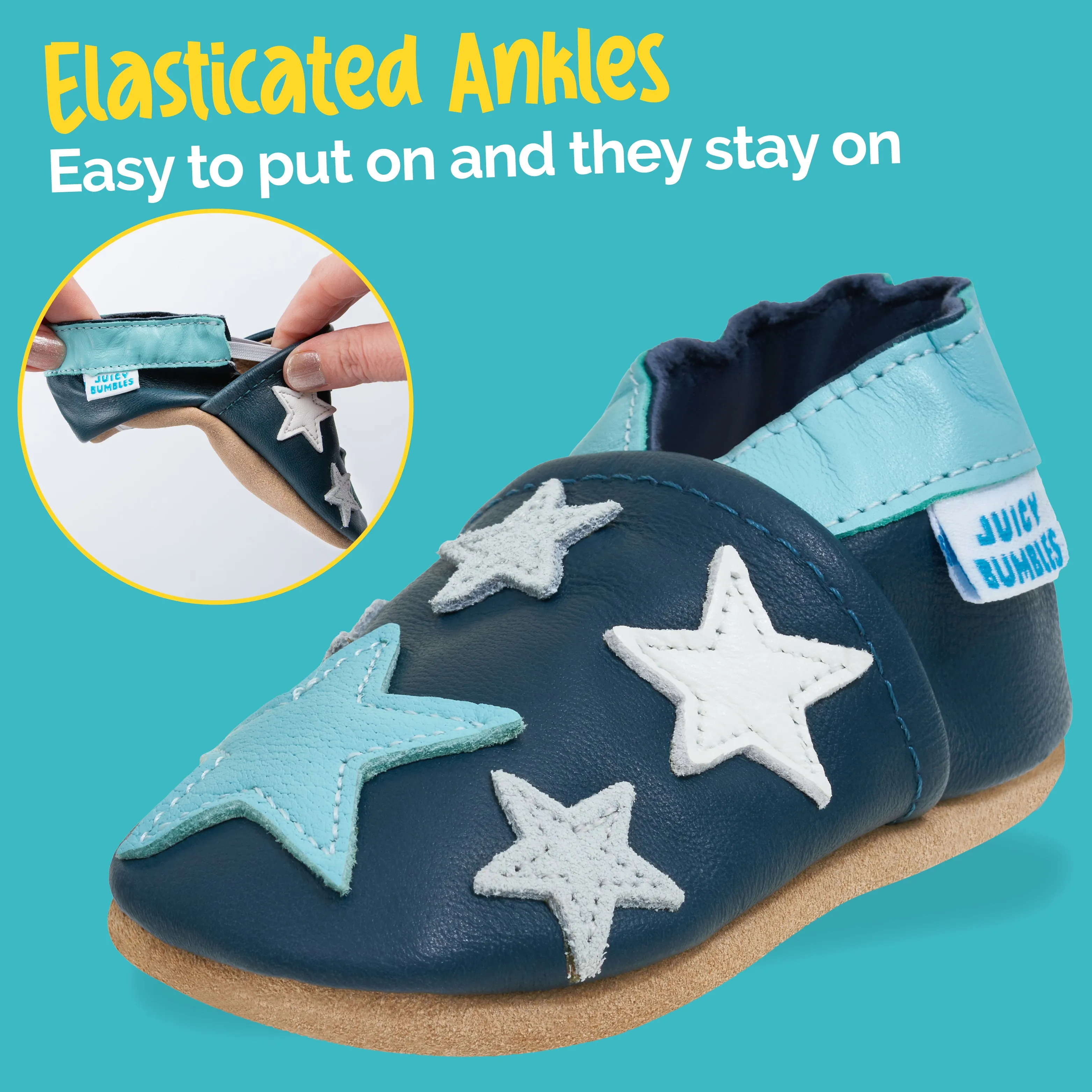 Baby Shoes Blue Stars