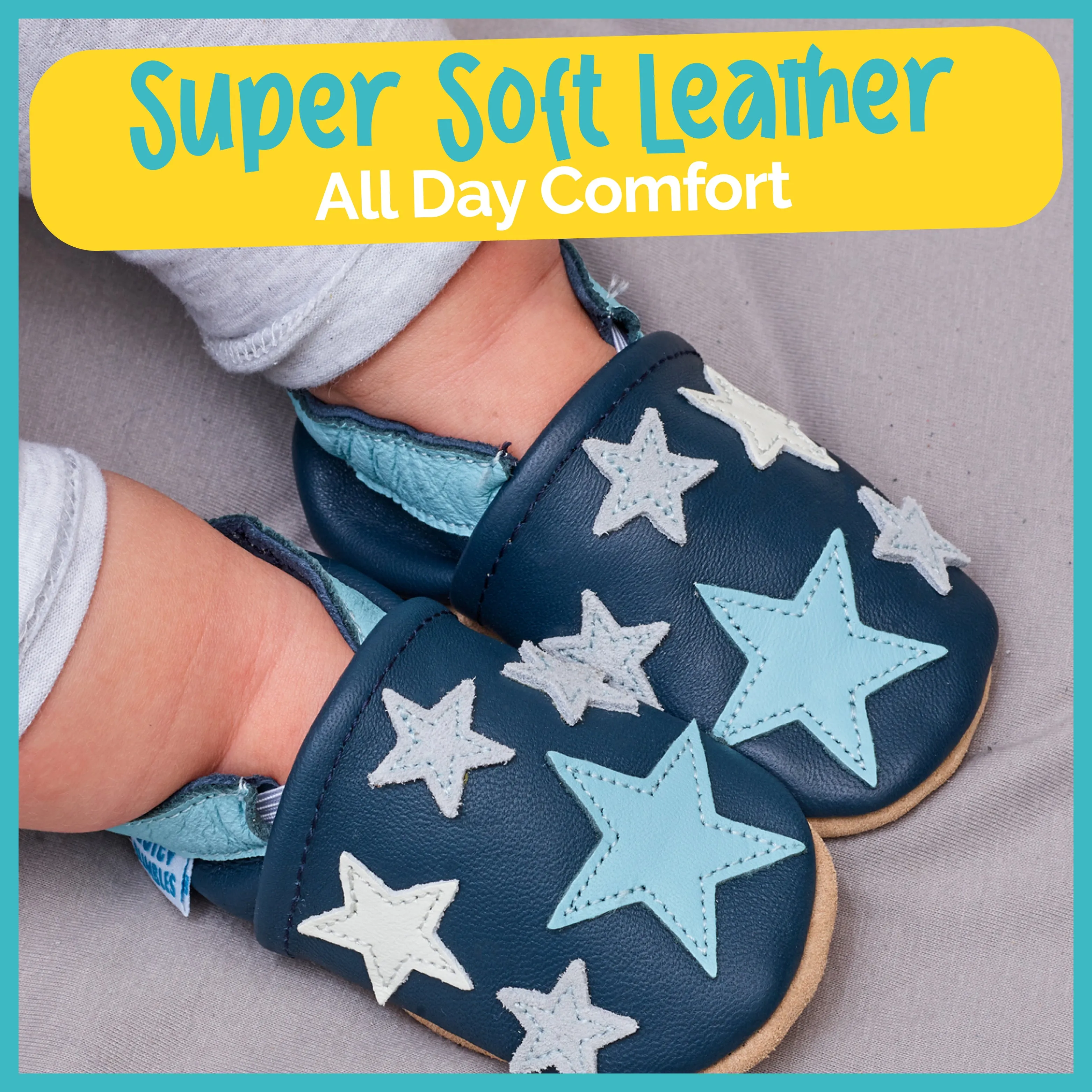 Baby Shoes Blue Stars