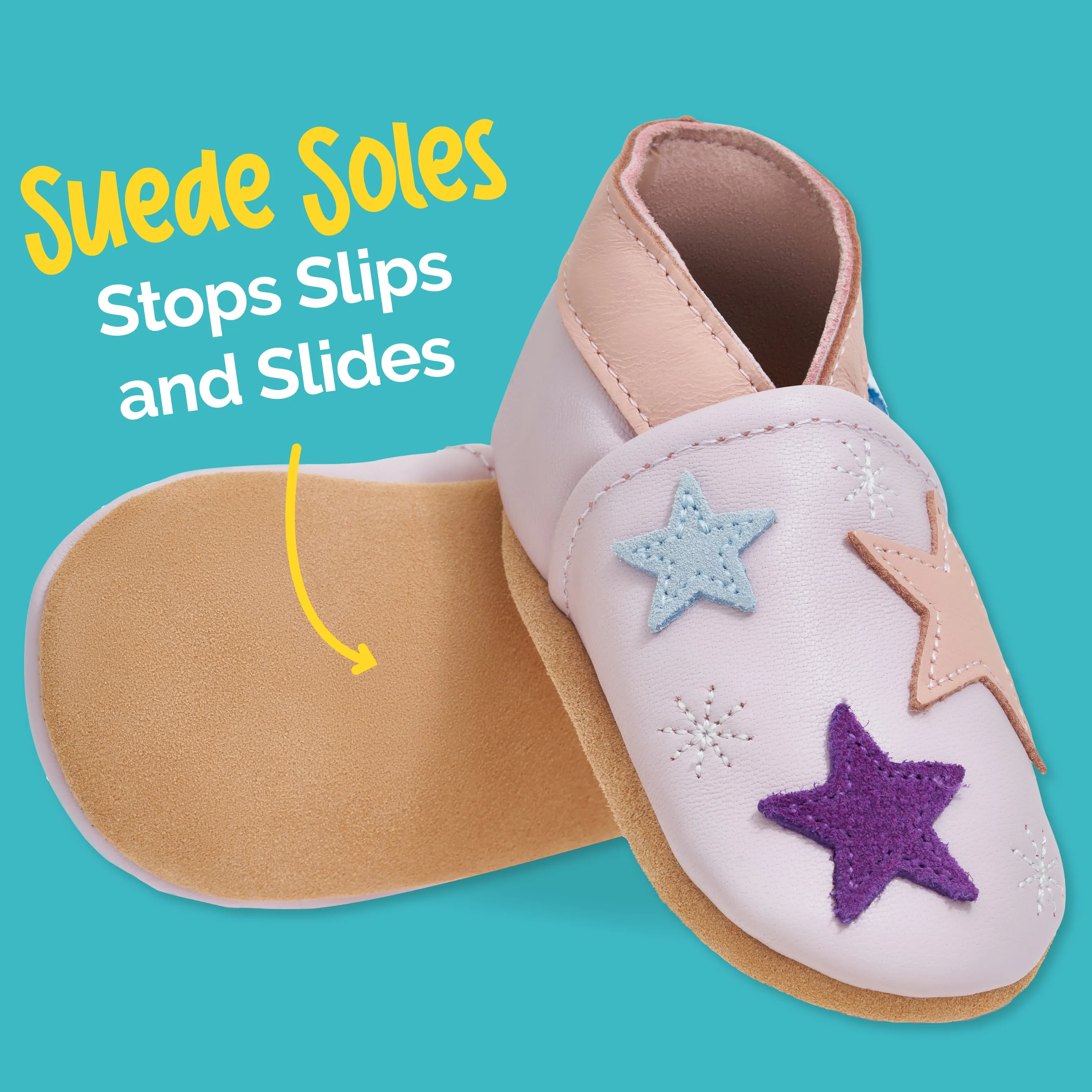 Baby Shoes Purple Stars