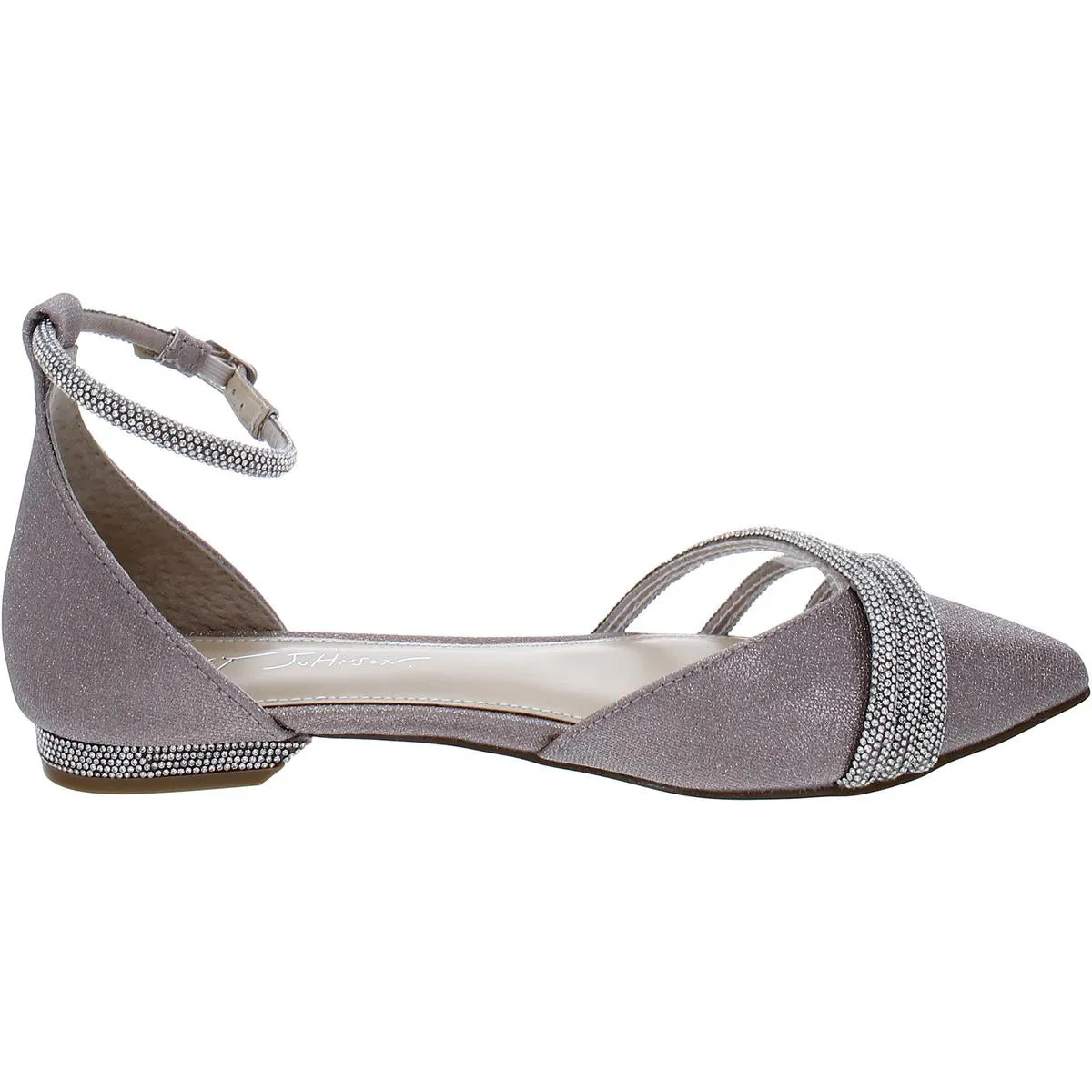 Betsey Johnson Womens Elsah Rhinestone Cut-Out Loafers