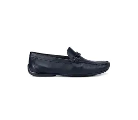 Blue Leather Moccasins