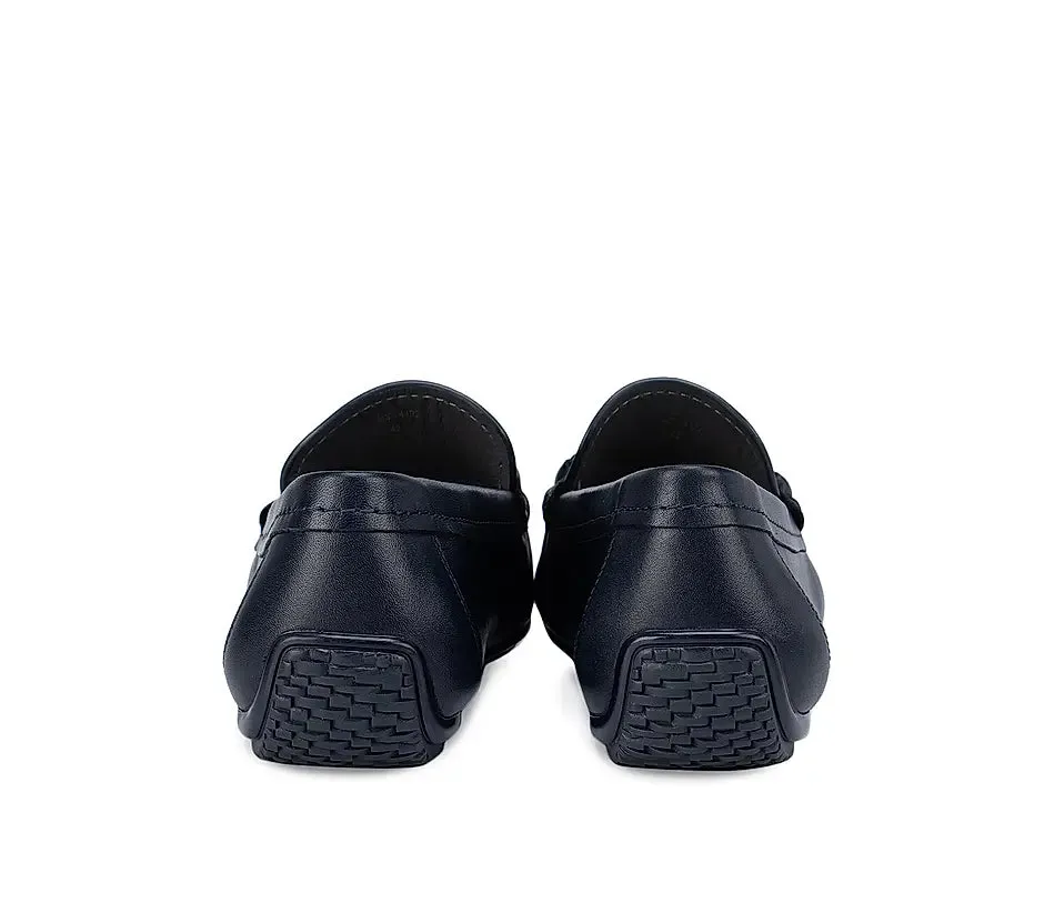 Blue Leather Moccasins