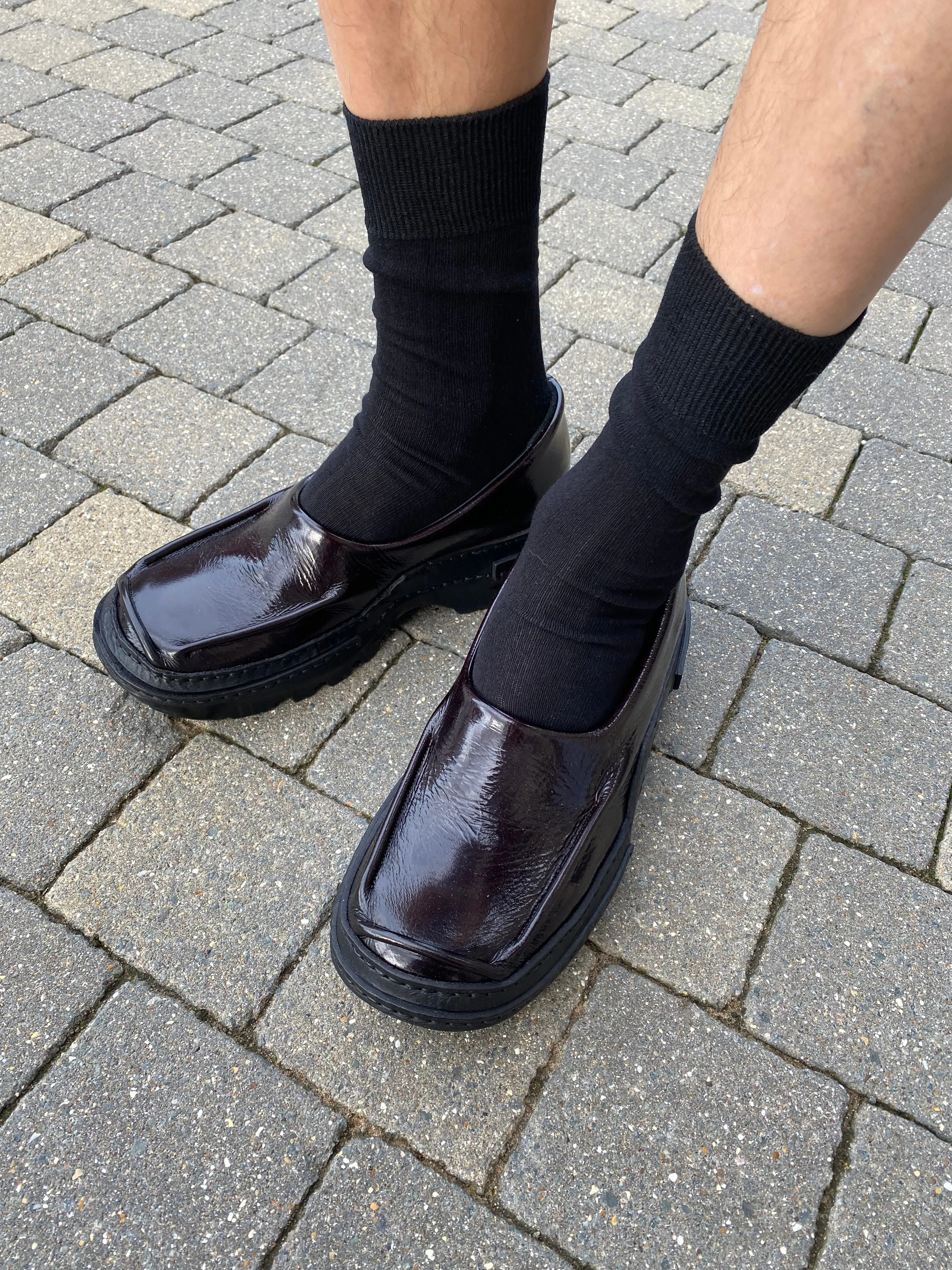 Bordeaux Moccasins in Patent Leather