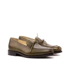 Bow Loafer in Olive Calf
