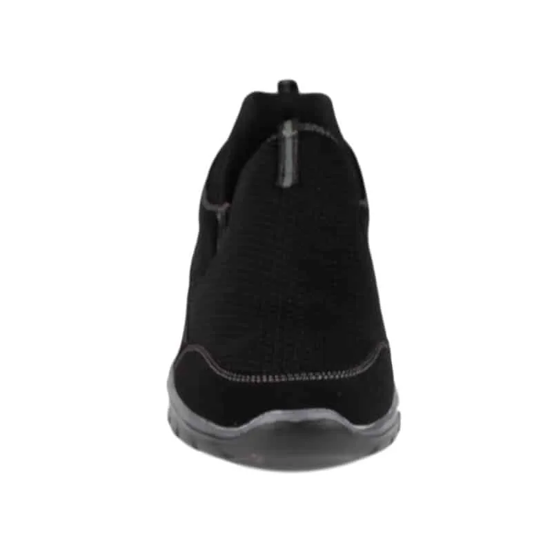 Boys Black Lightweight Memory Foam Trainer