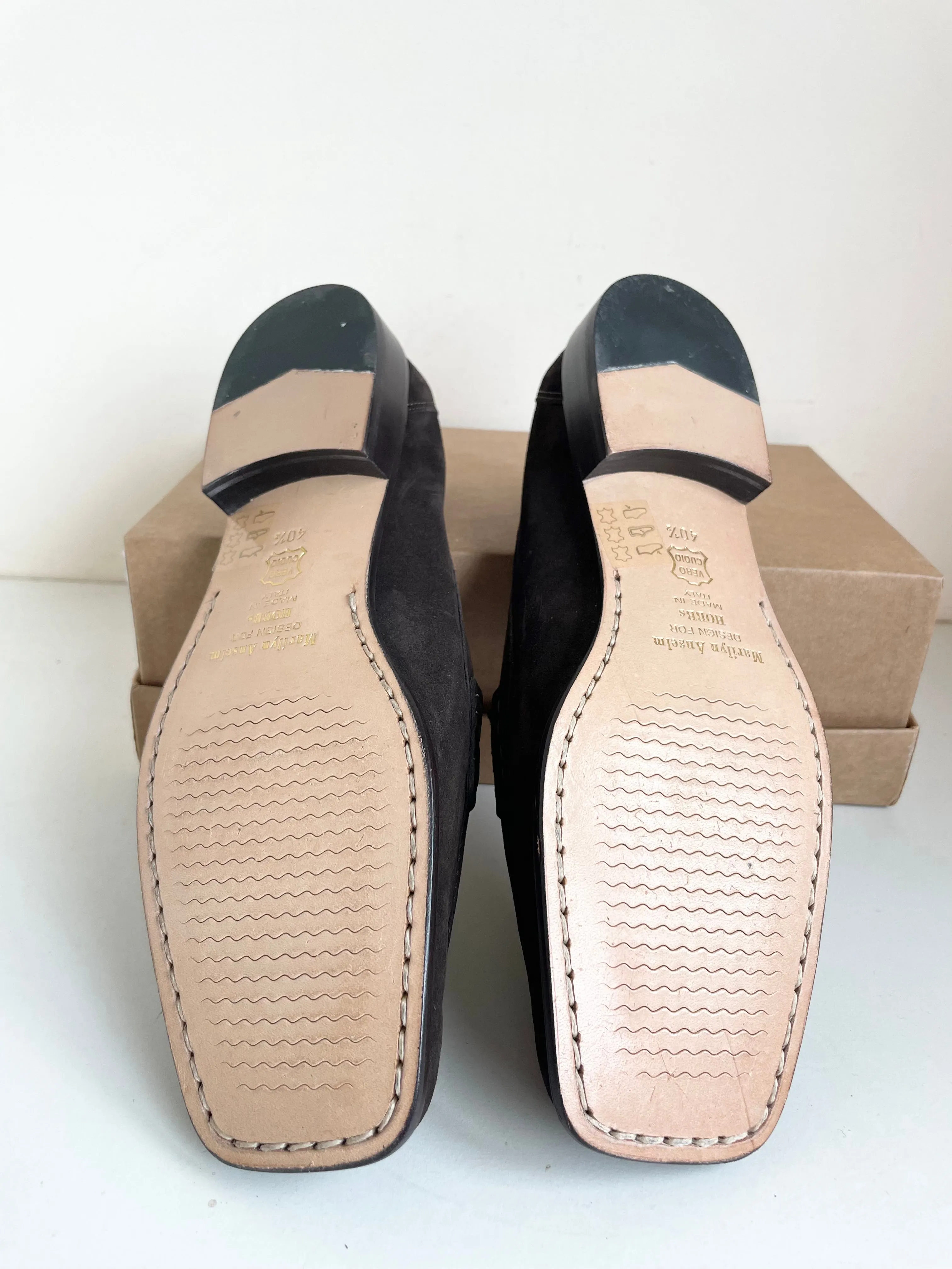 BRAND NEW HOBBS BROWN SUEDE SLIP ON LOAFERS SIZE 7.5/40.5