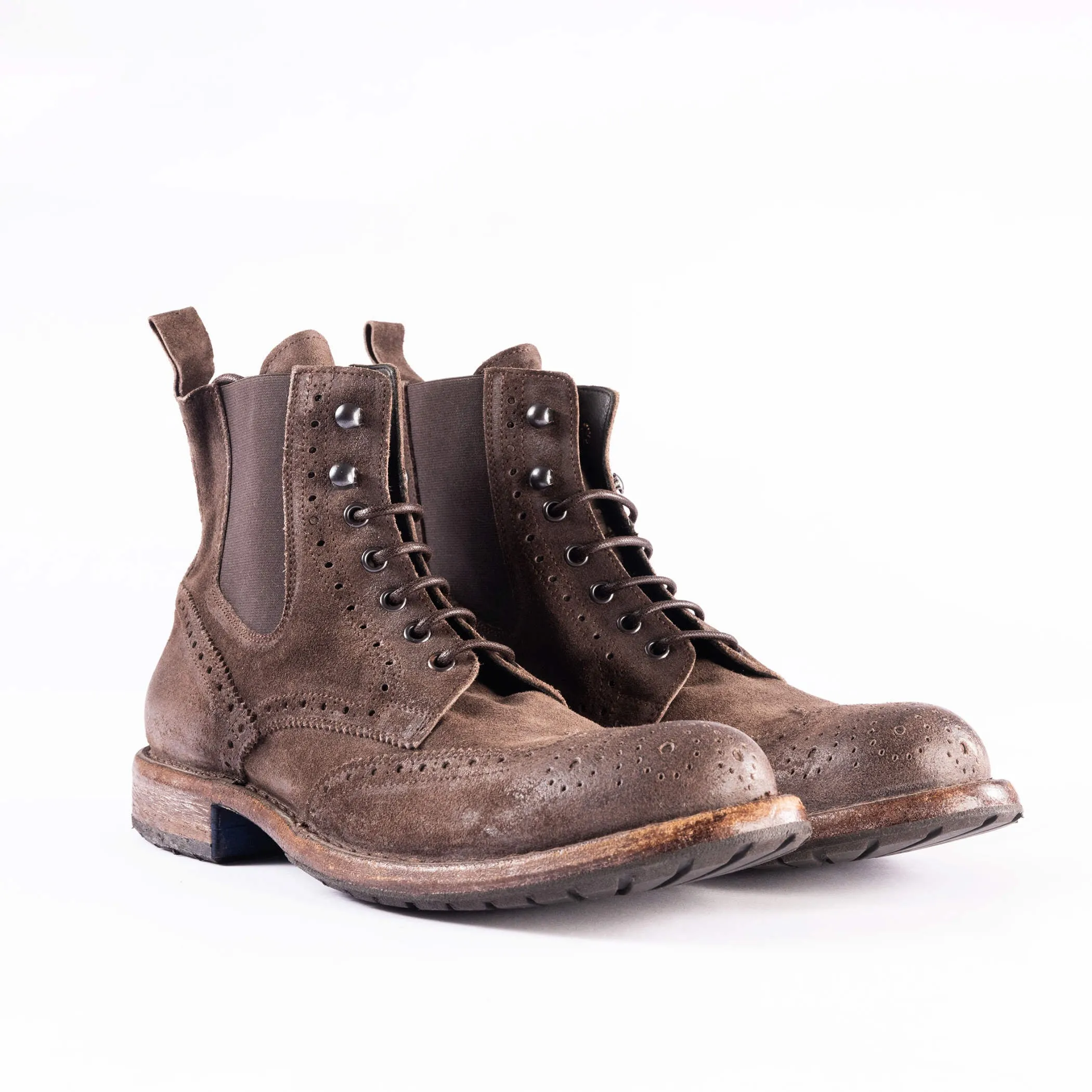Brogue-Stiefel aus Wildleder - T.Moro