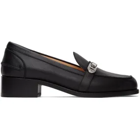 Christian Louboutin Black Lock Me Moc Loafers