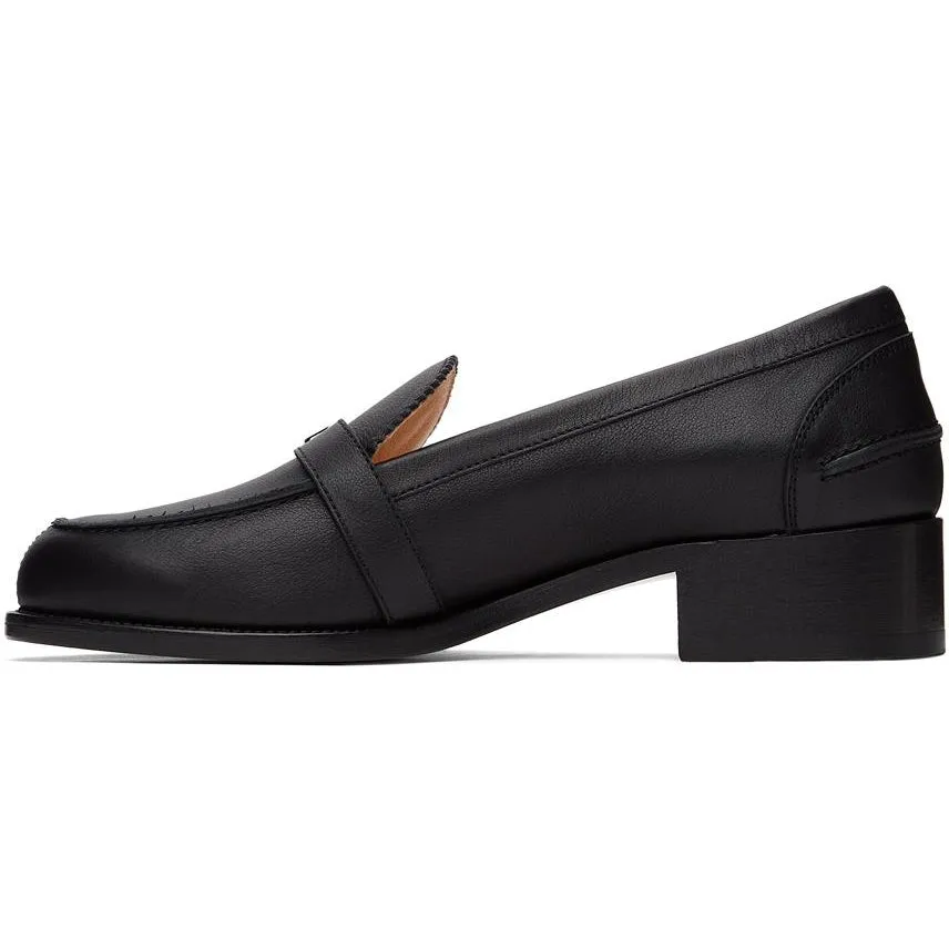 Christian Louboutin Black Lock Me Moc Loafers
