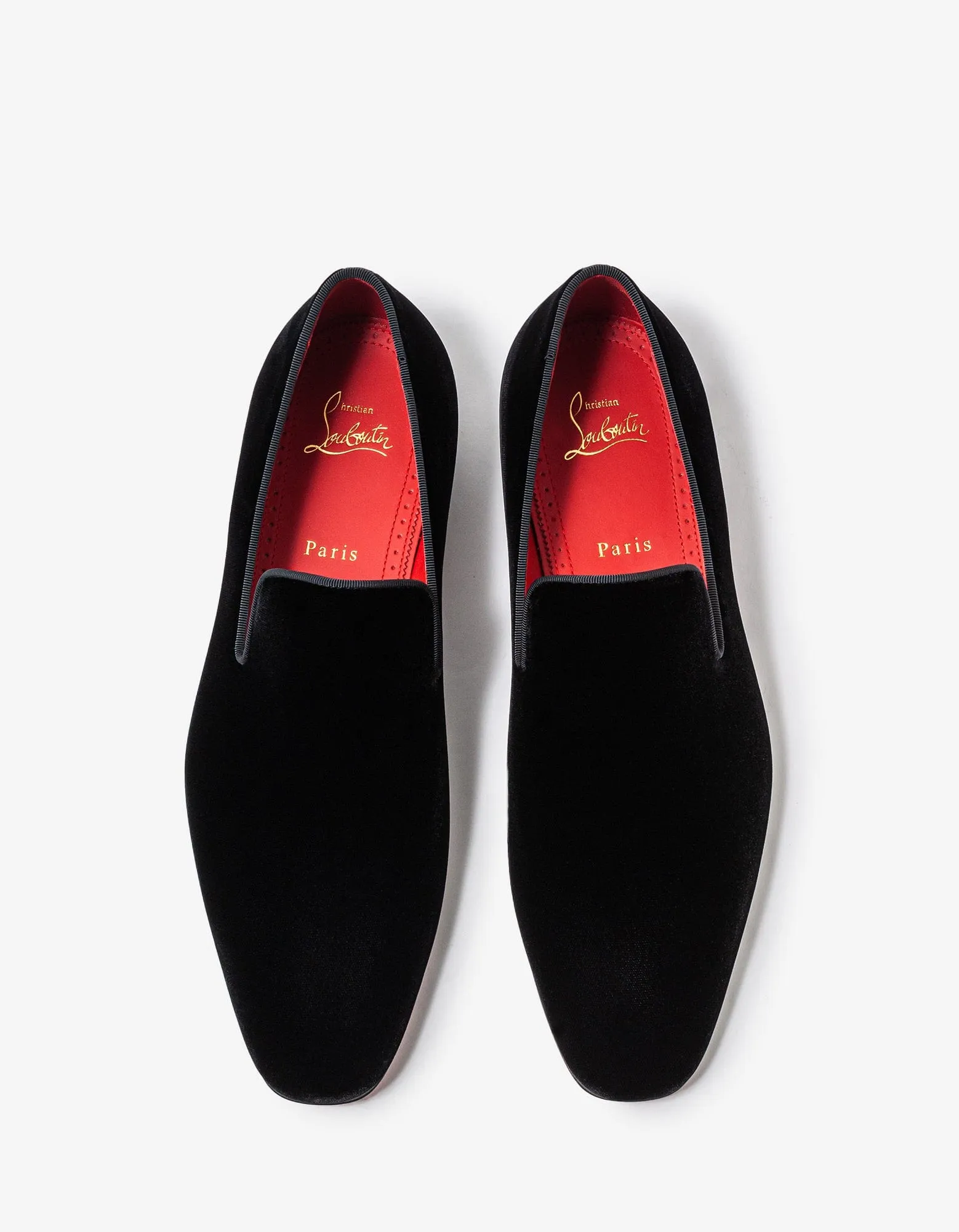 Christian Louboutin Dandyrocks Black Velvet Loafer