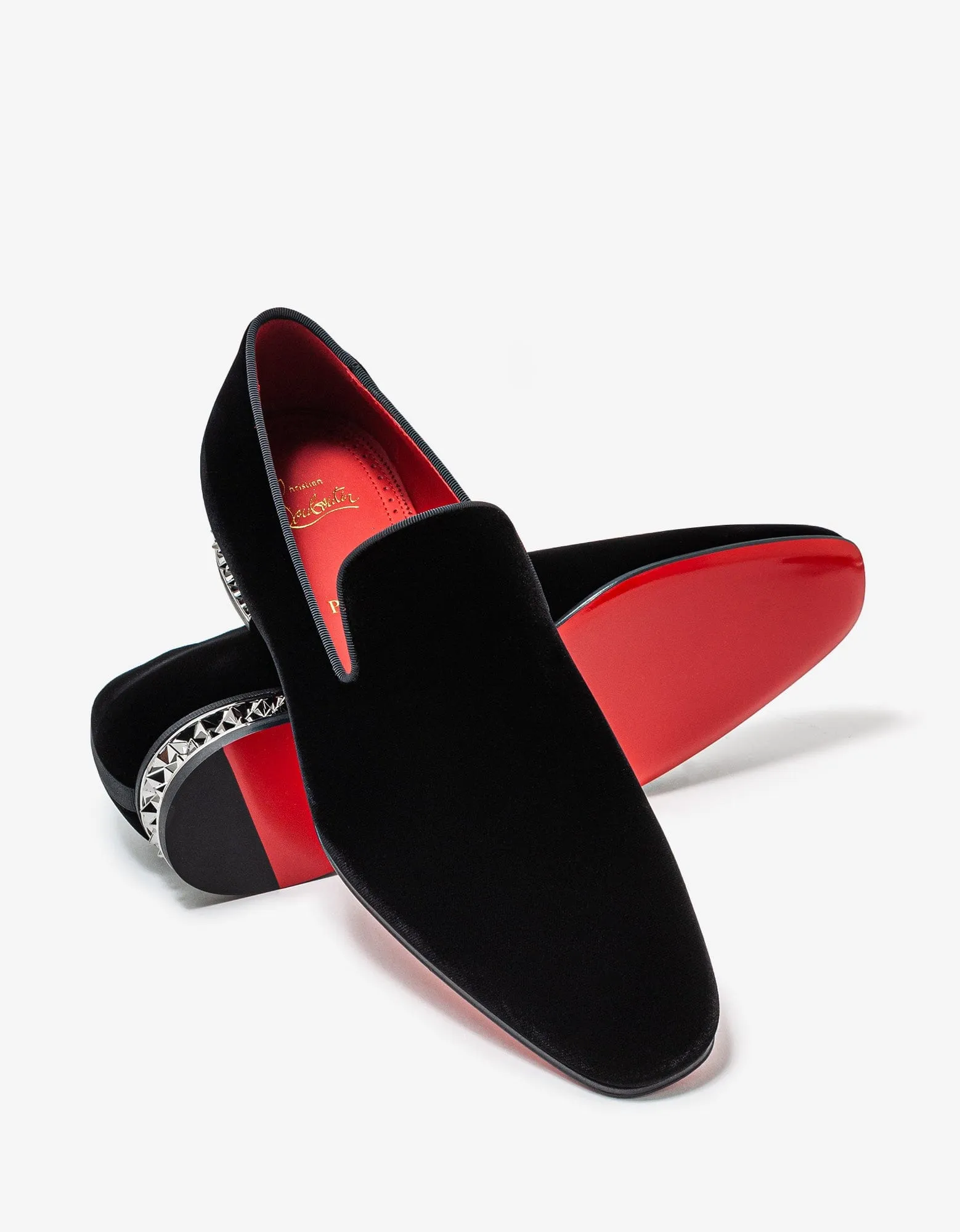 Christian Louboutin Dandyrocks Black Velvet Loafer