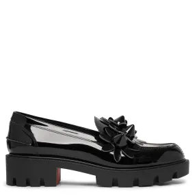 Daisy spikes black patent flats