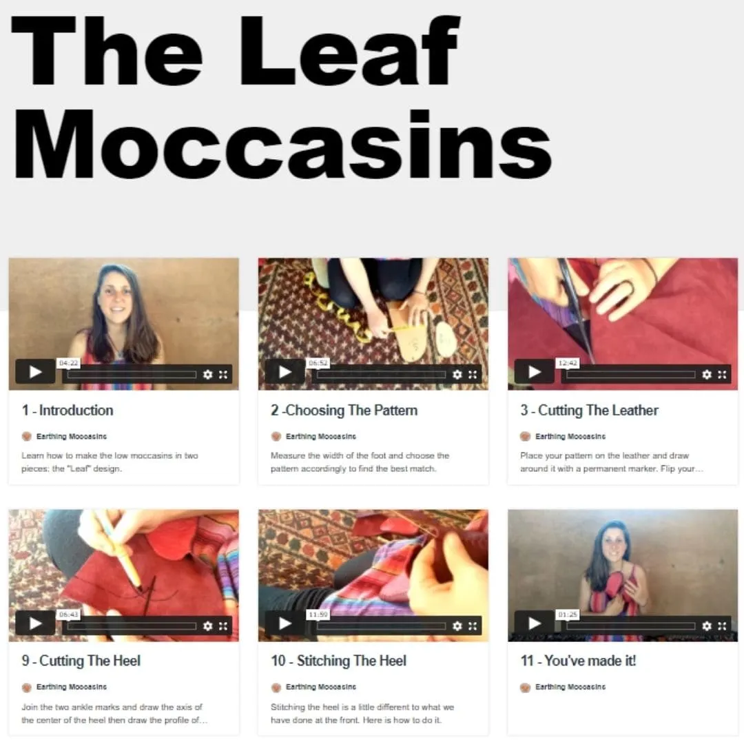 DIY Kit for Leaf Moccasins (in two colors)