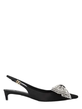 Dolce & Gabbana Slingback Heel With Rhinestone Bow