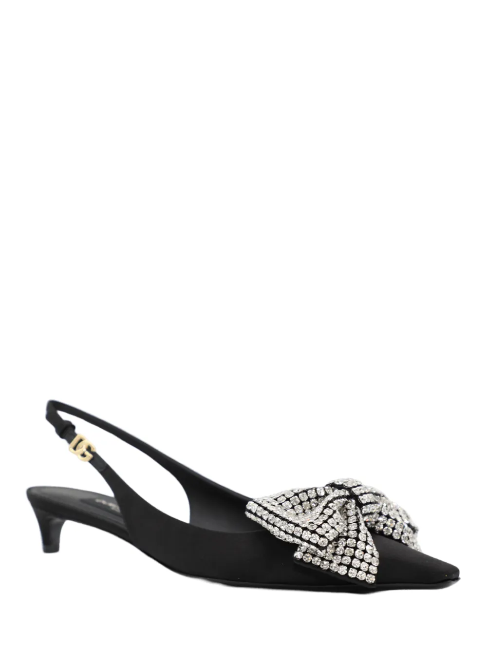 Dolce & Gabbana Slingback Heel With Rhinestone Bow