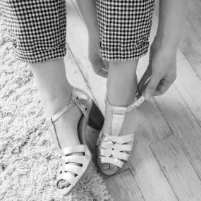 Gaby Up - Sandales Dorées Vegan à Talons