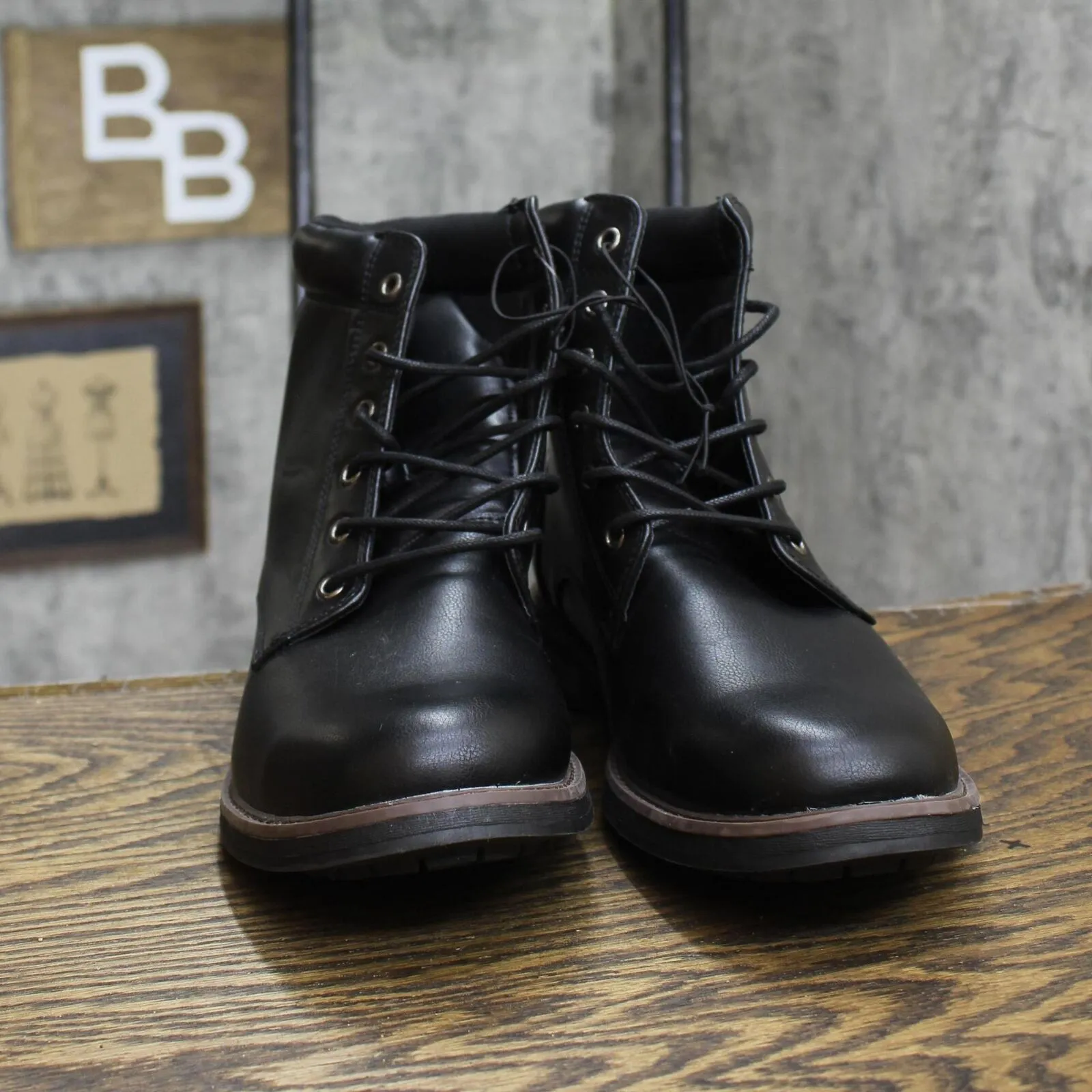 Goodfellow & Co Mens Jeffrey Combat Boots 88097729 Black 9.5