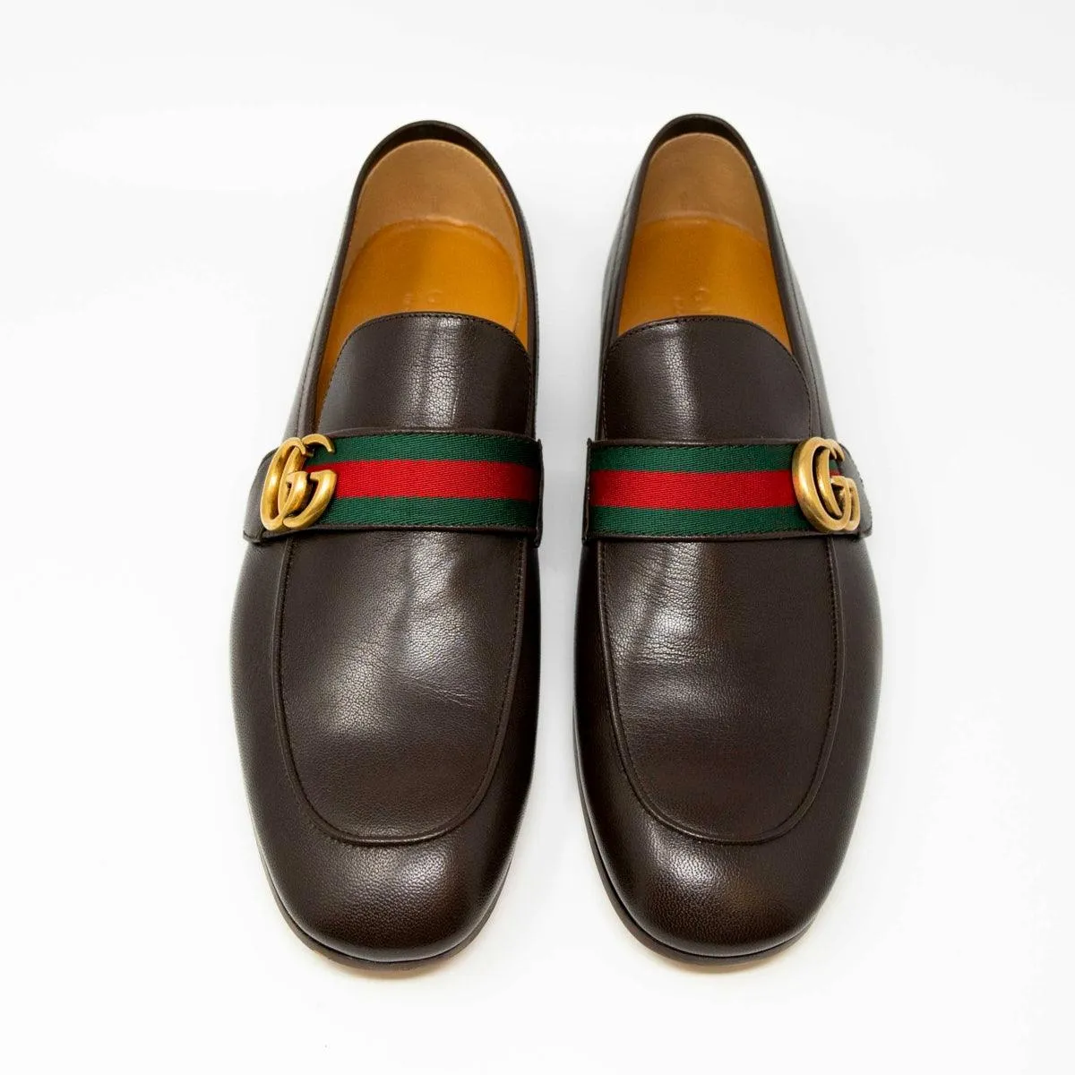 Gucci Brown Donnie Double G Loafers 9