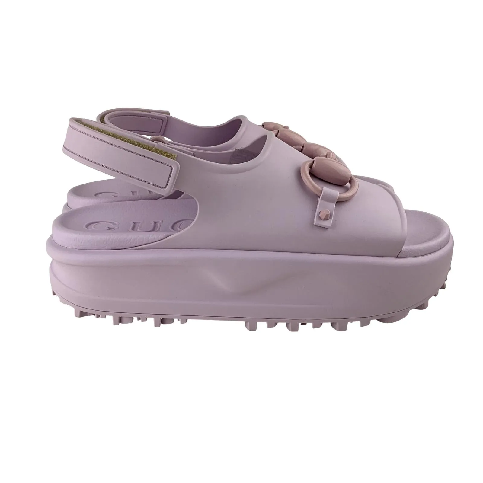 Gucci Women's Horsebit Flatform Sandal 'Light Pink' Size 40
