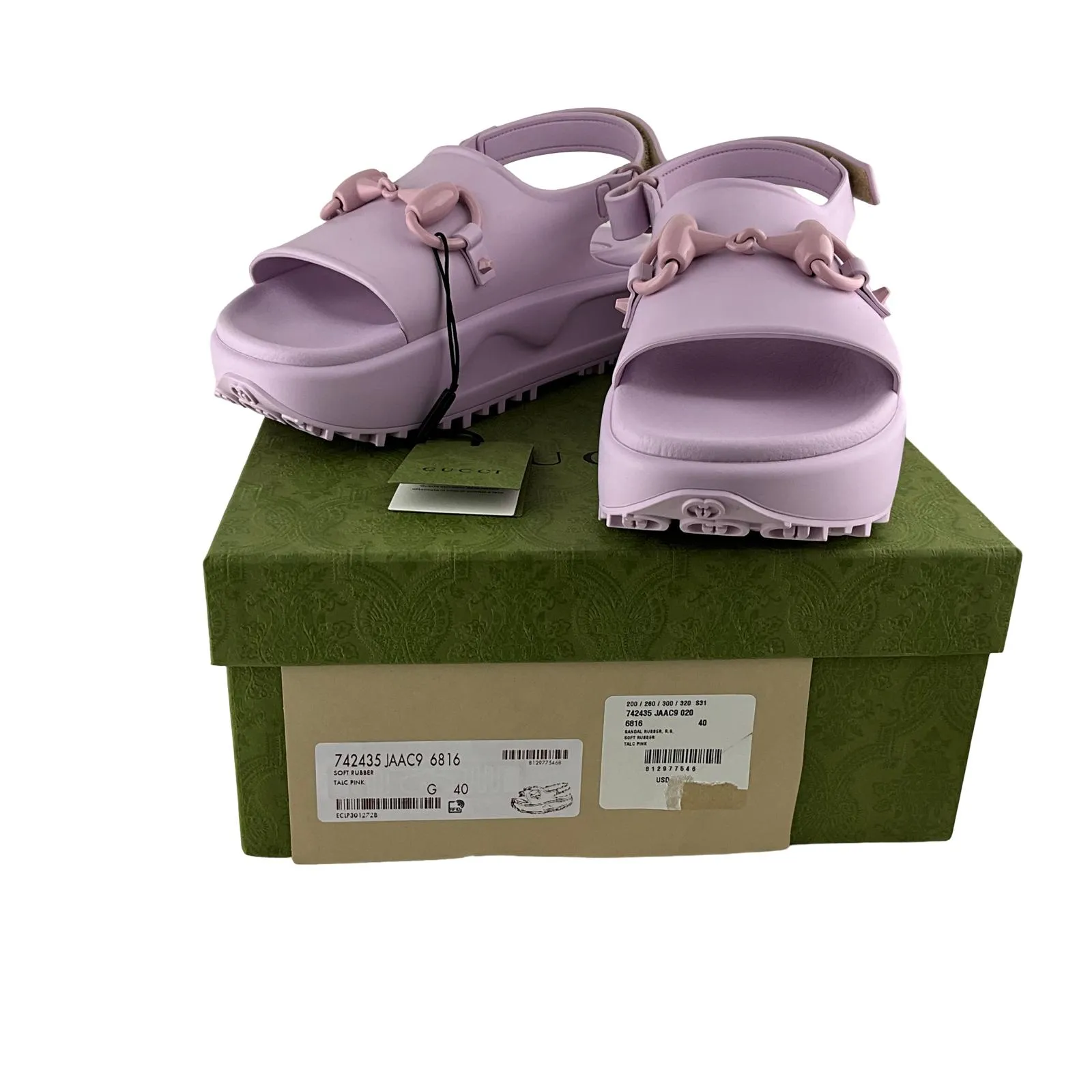 Gucci Women's Horsebit Flatform Sandal 'Light Pink' Size 40