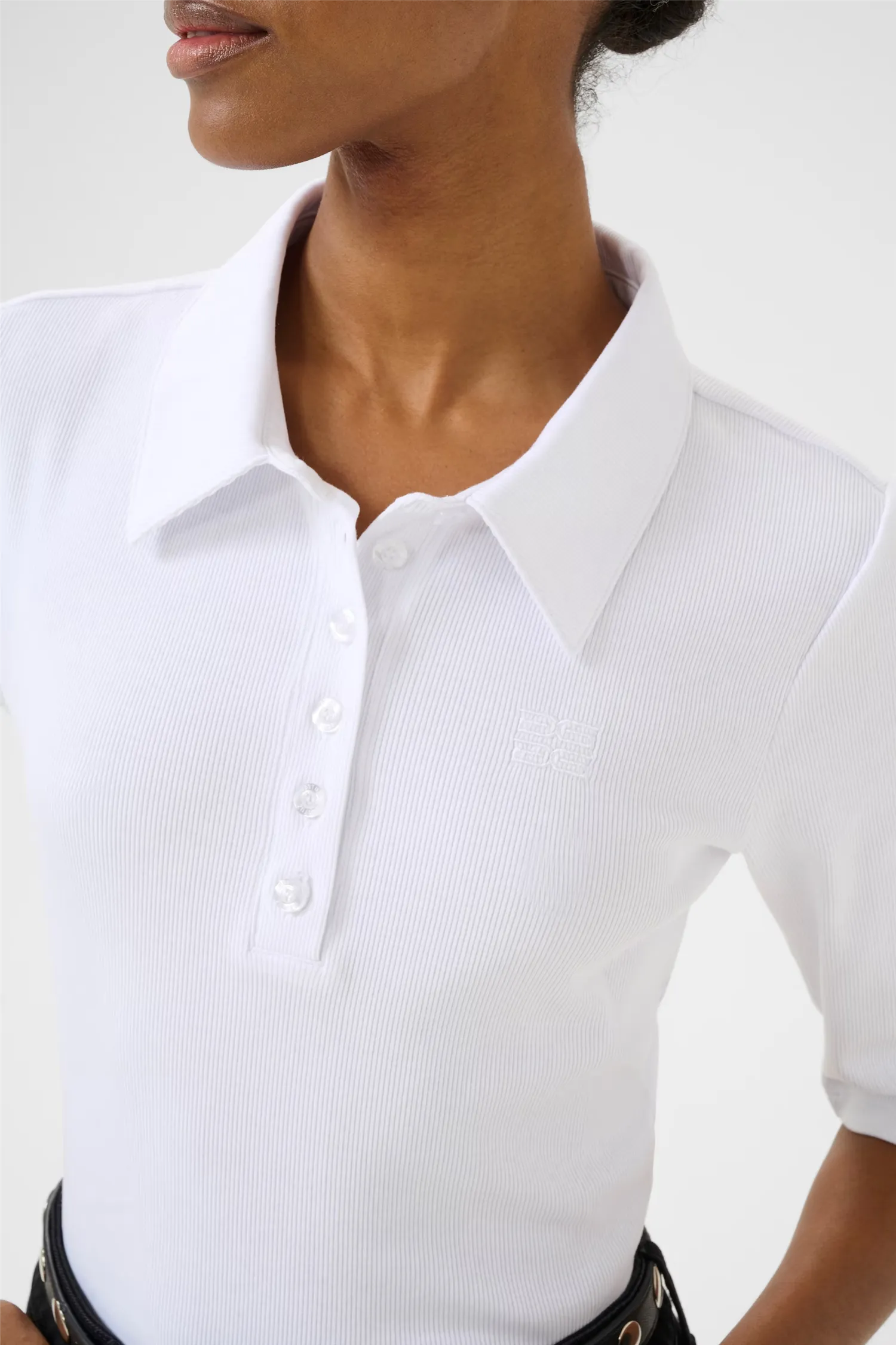GZdrew polo top Bright White
