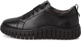 Jana Women's 8-83721-41 Leather Comfort Sneakers Black