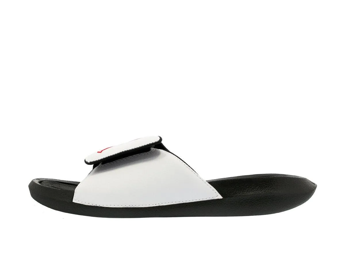 jordan hydro 6 retro black white red slide