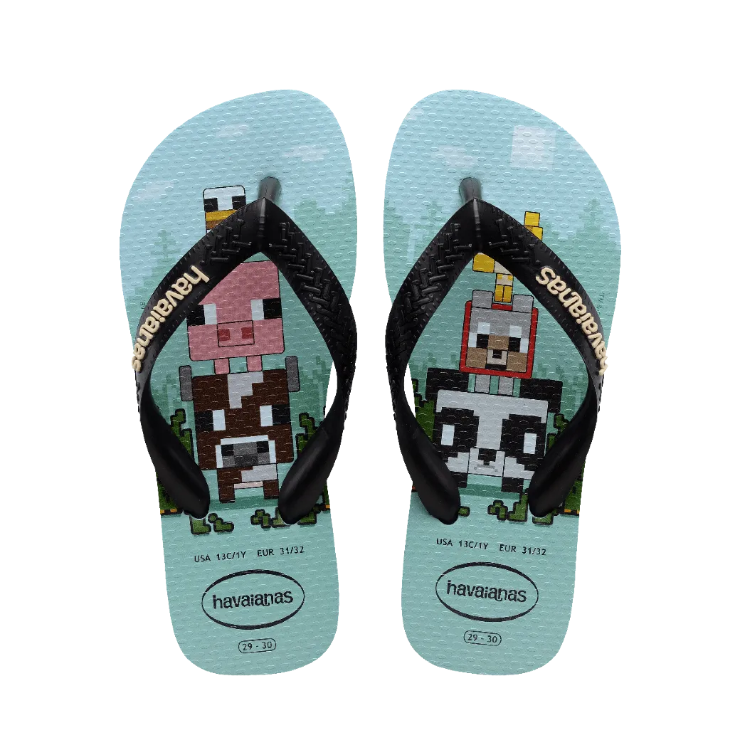 Kids Minecraft Flip Flops.