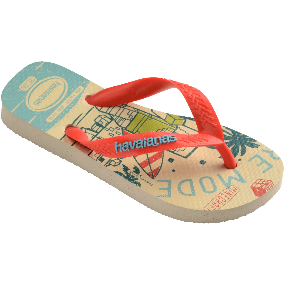 Kids Minecraft Flip Flops.