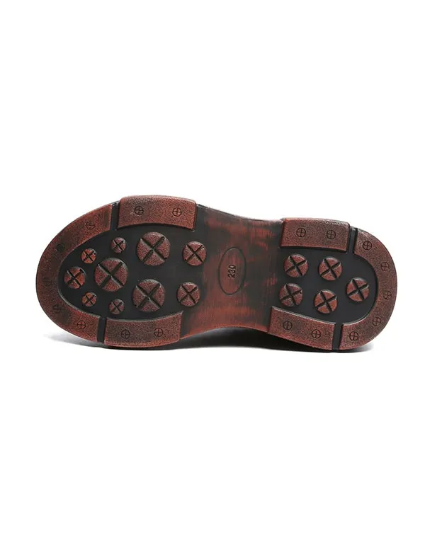 Leather Retro Women's Platform Sandals