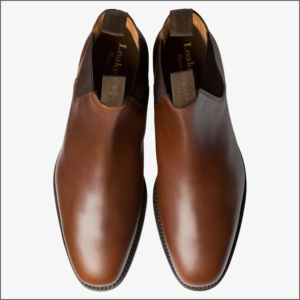 Loake Chatsworth Brown Waxy Rubber Sole@