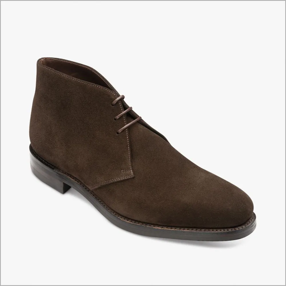 Loake Pimlico Dark Brown Suede Premium Chukka Boot@