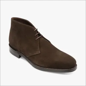 Loake Pimlico Dark Brown Suede Premium Chukka Boot@