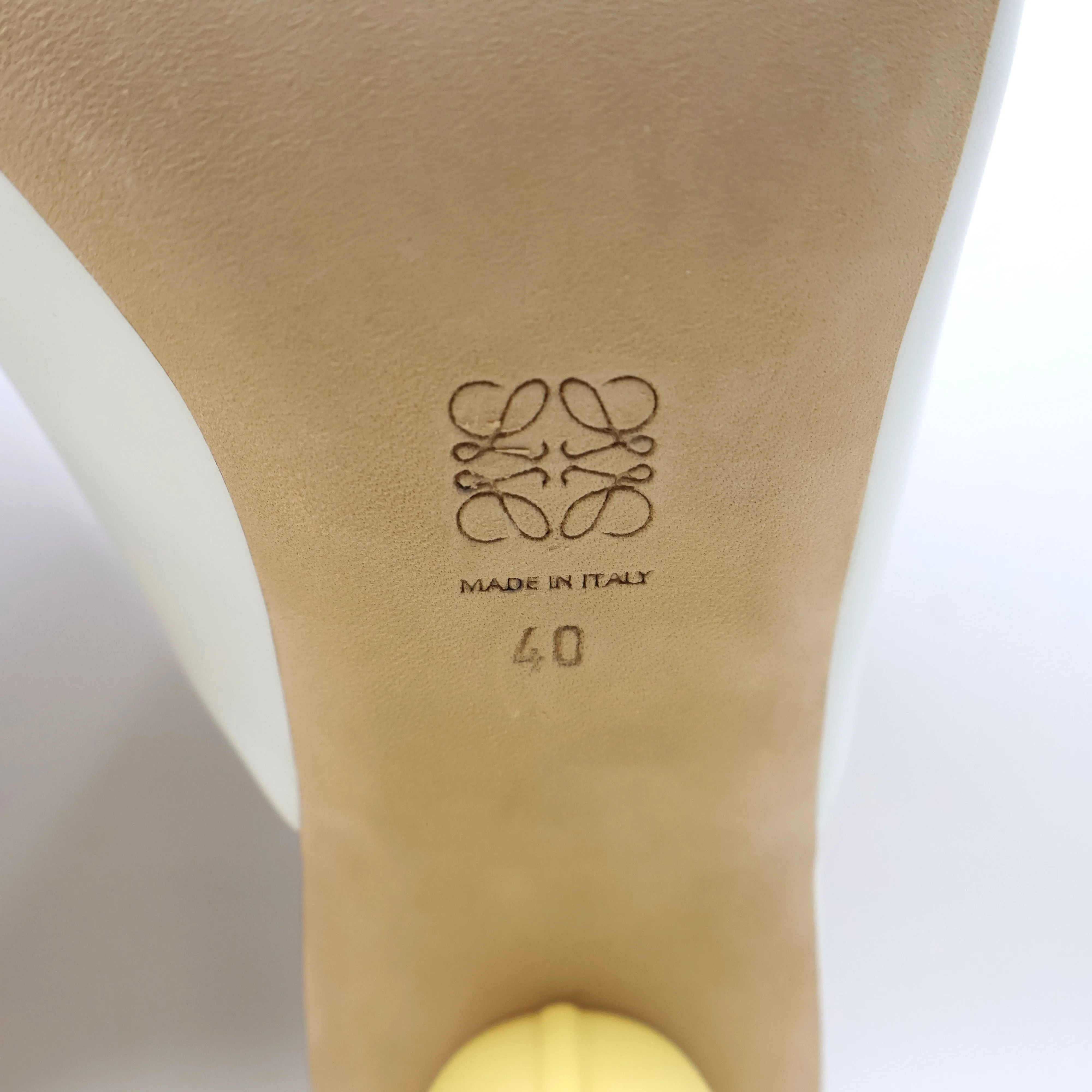 Loewe Heels Mule Soap White 40