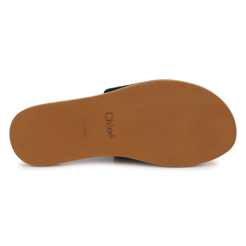 Logo Print Flat Sandals