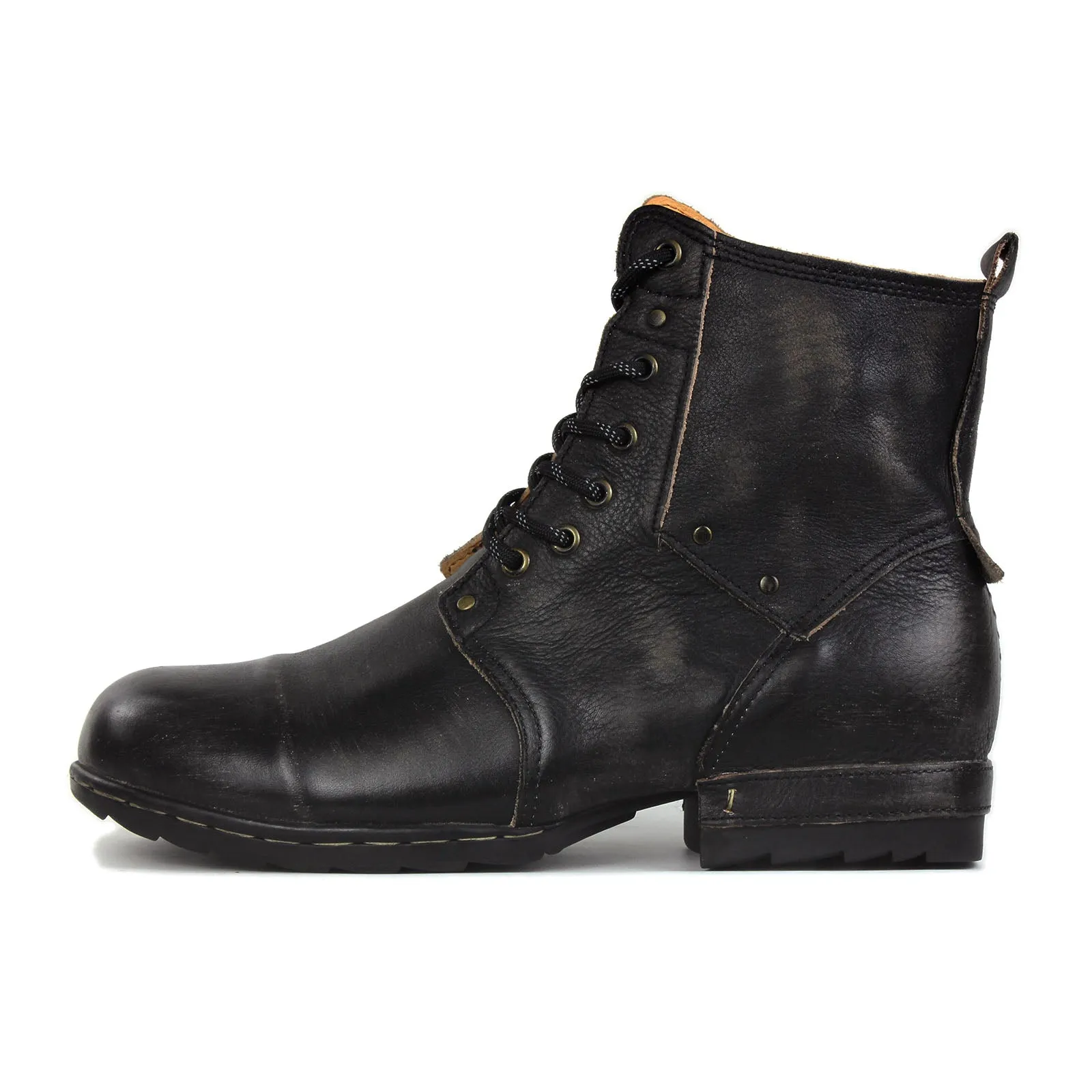 Men's Leather Ankle Boots OSS-6015-6-Retro Brown