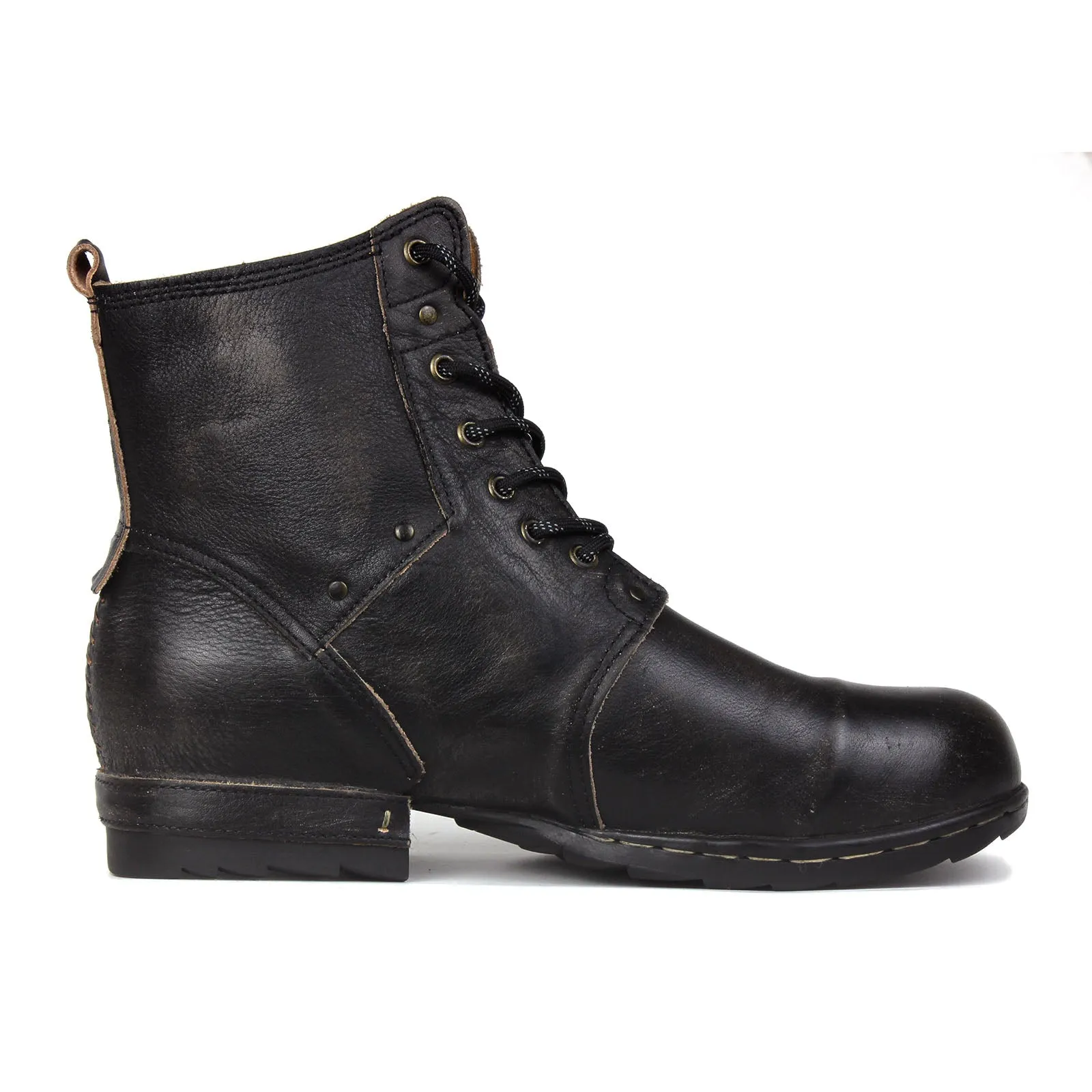 Men's Leather Ankle Boots OSS-6015-6-Retro Brown