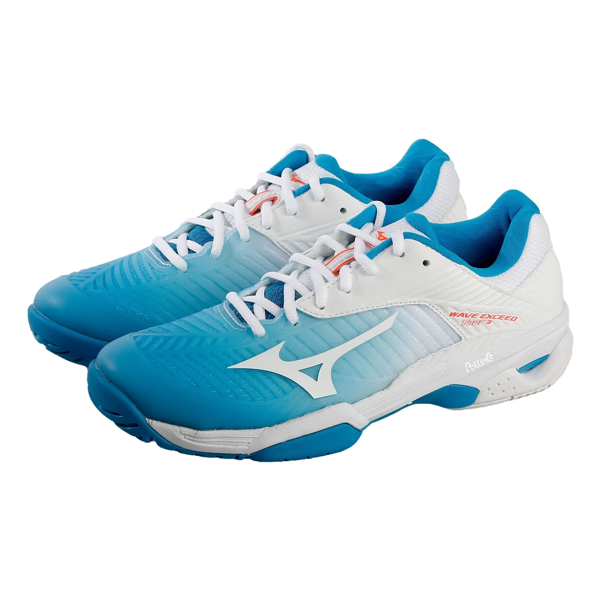Mizuno Women's Wave Exceed Tour 3 All Count Tennis Shoes White Blue Size 8