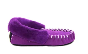 MOCCASINS Adults Purple Slippers