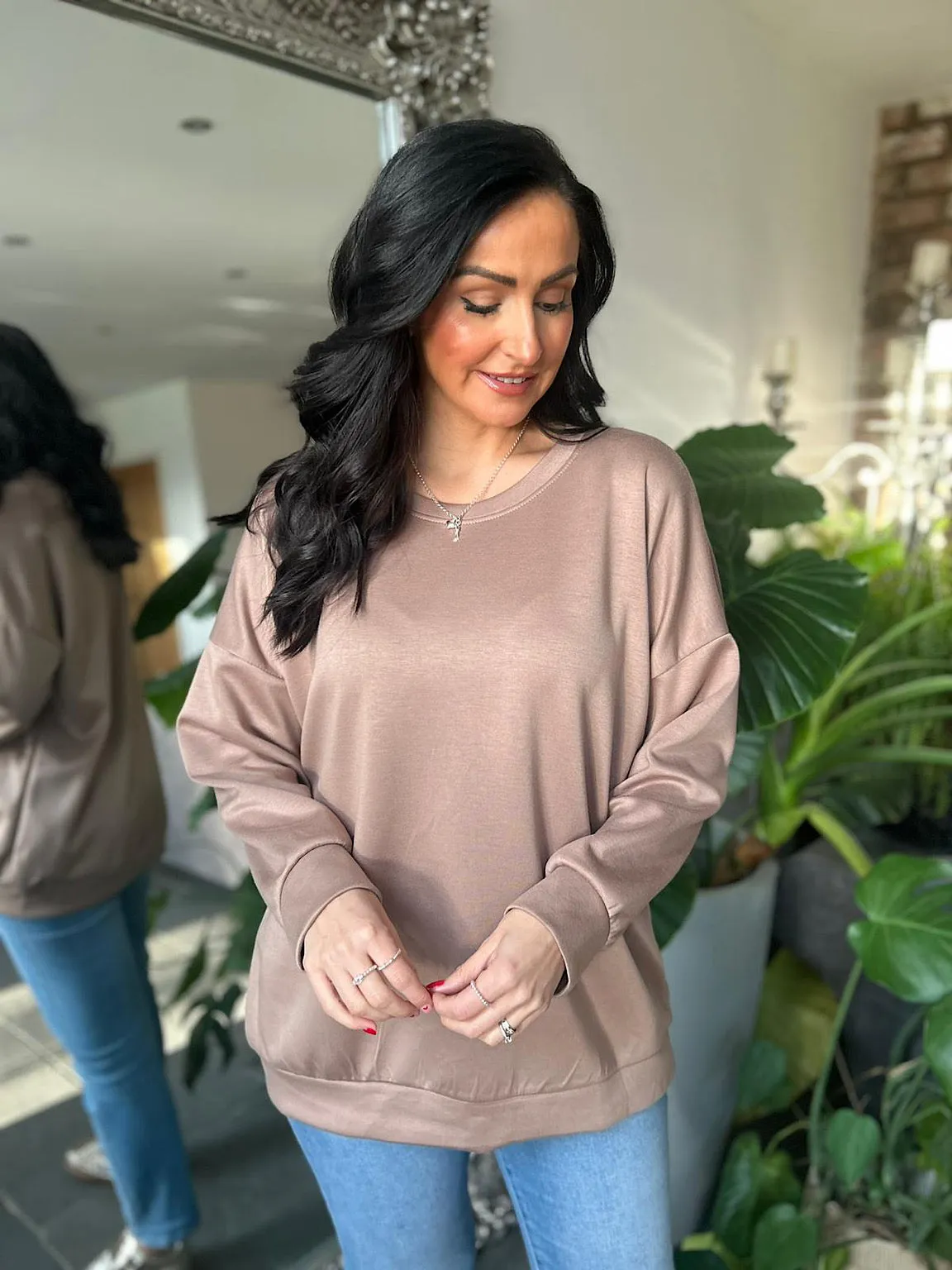 Mocha Comfort Sweatshirt Ella