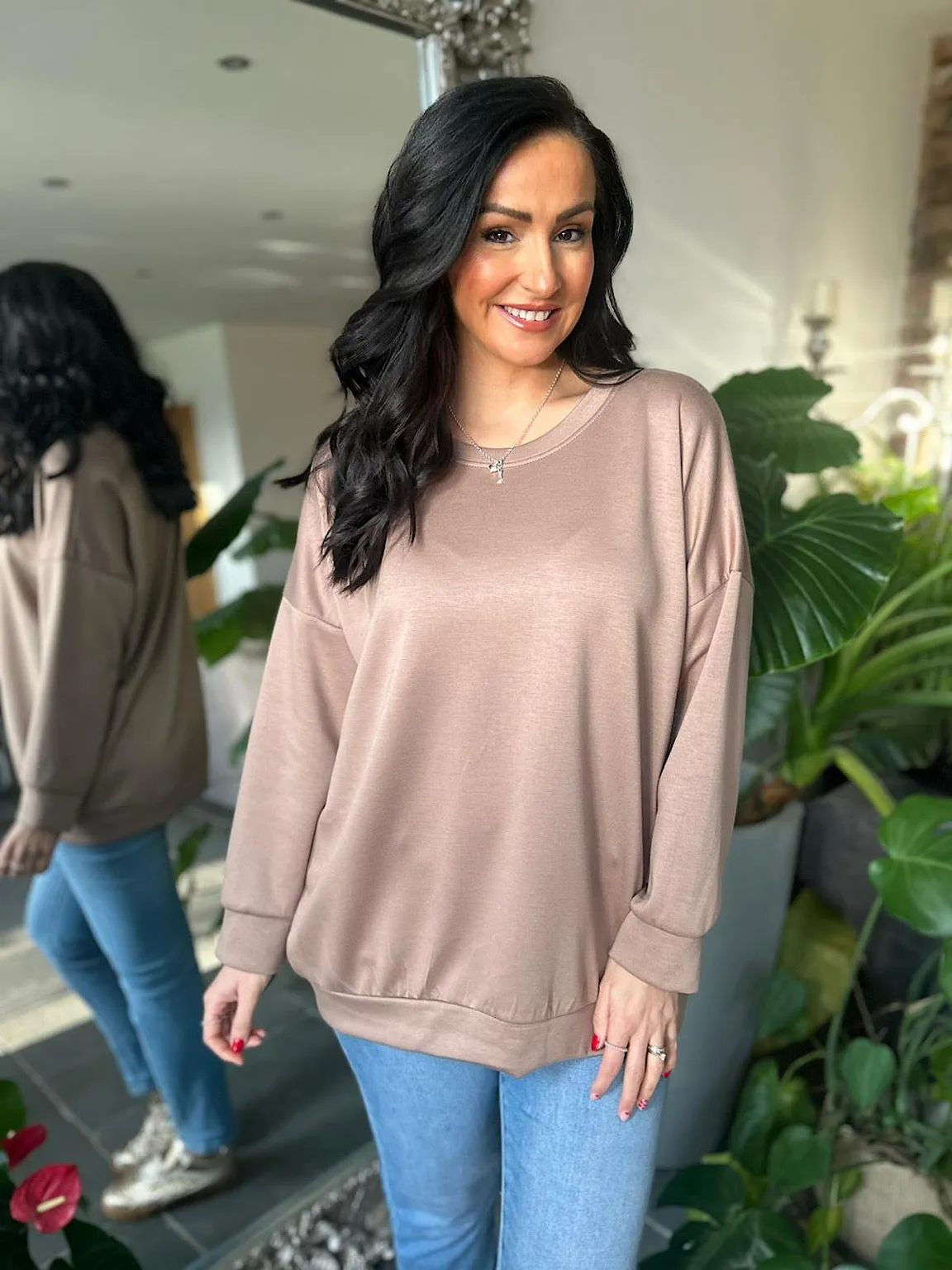 Mocha Comfort Sweatshirt Ella