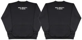 Naps, Snacks & Bestie Matching Set - Huge Oversized Hoodless Hoodie