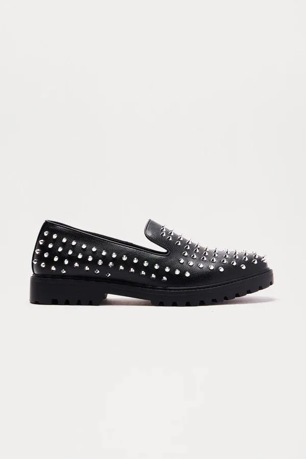 On The Edge Studded Loafers -12 Black