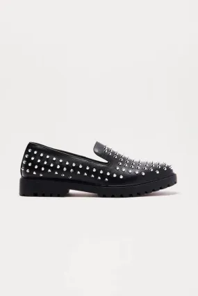 On The Edge Studded Loafers -12 Black