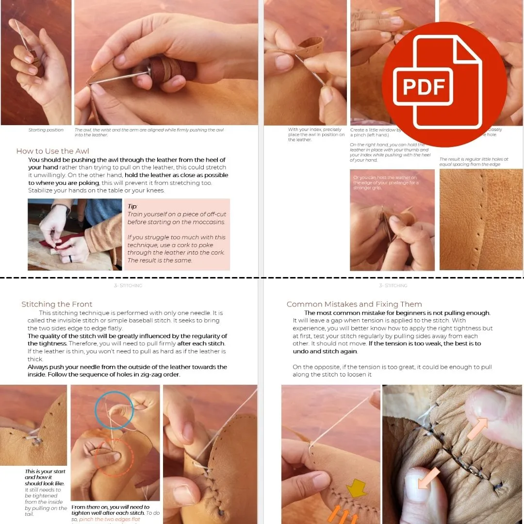 "Leaf" Moccasins Video   PDF Tutorial with Printable Patterns