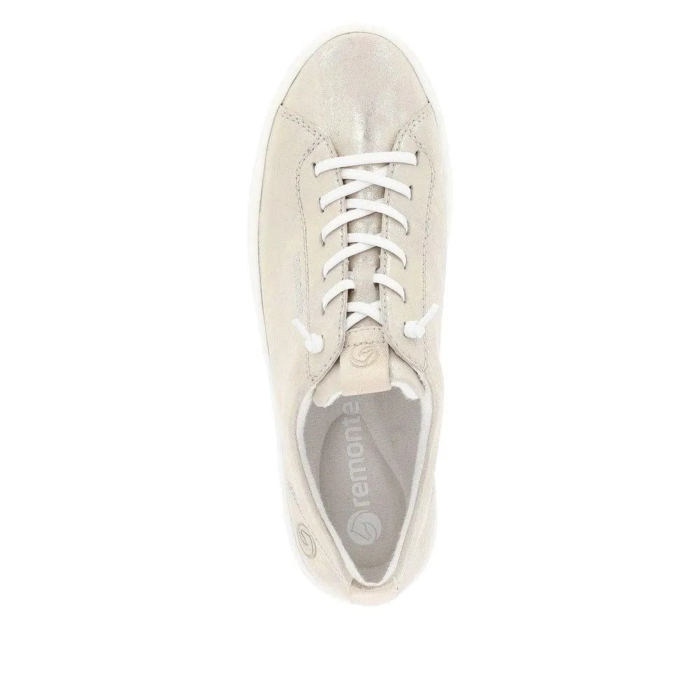 Remonte Womens Fashion Leather  Trainers - Metallic